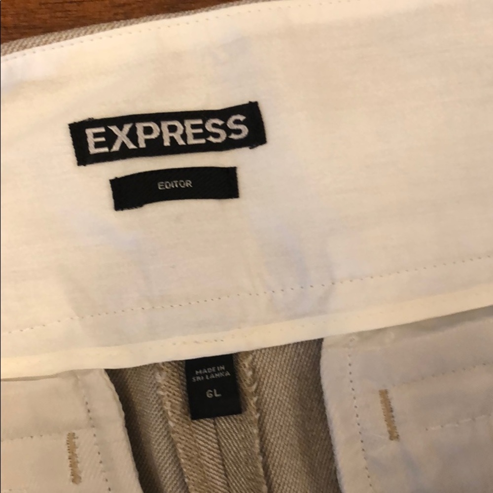 Tan Express Editor trousers - size 6 long